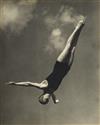 RIEFENSTAHL, LENI (1902-2003) A presentation folio with a sequence of 10 photographs relating to the Olympic diver Marjorie Gestring